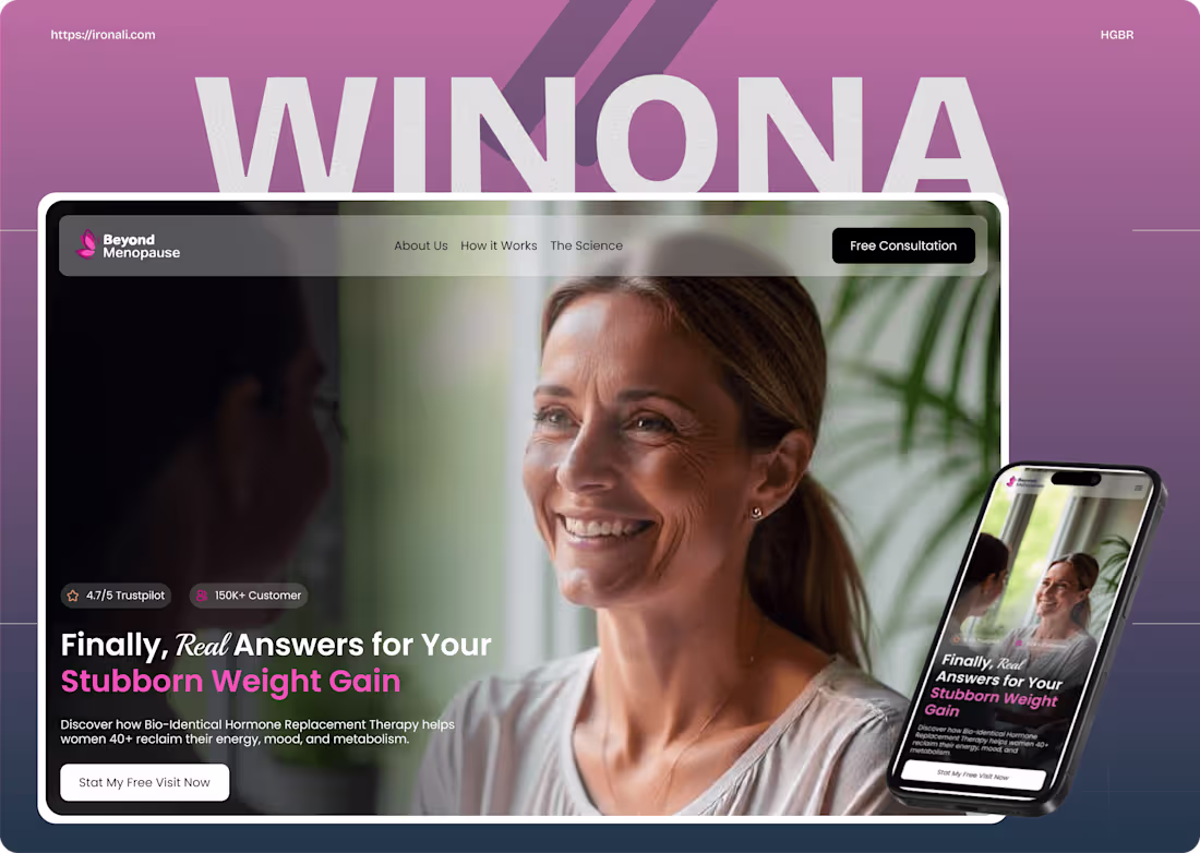 Cover image for Landing Page for Menopausal Weight Loss Solution