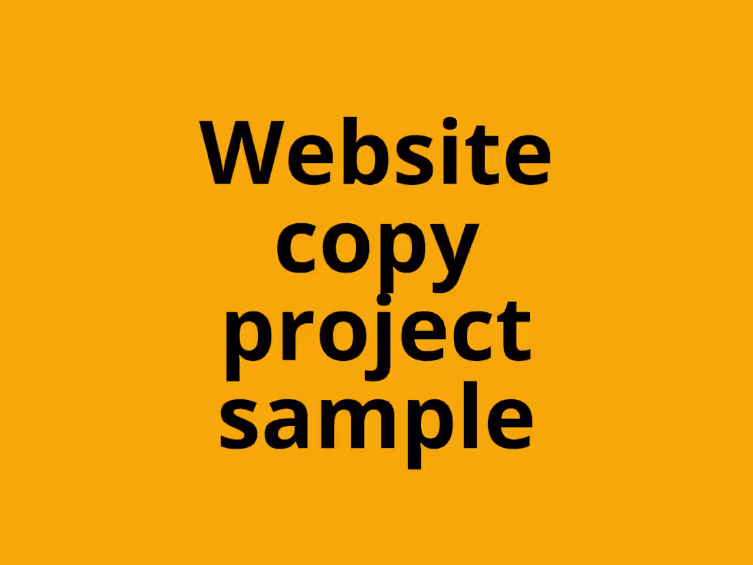 Cover image for Website copywriting