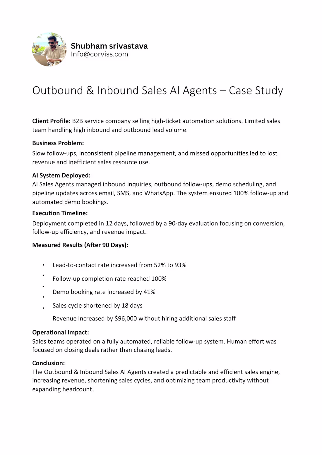 Cover image for AI-Powered Sales Automation for B2B Services