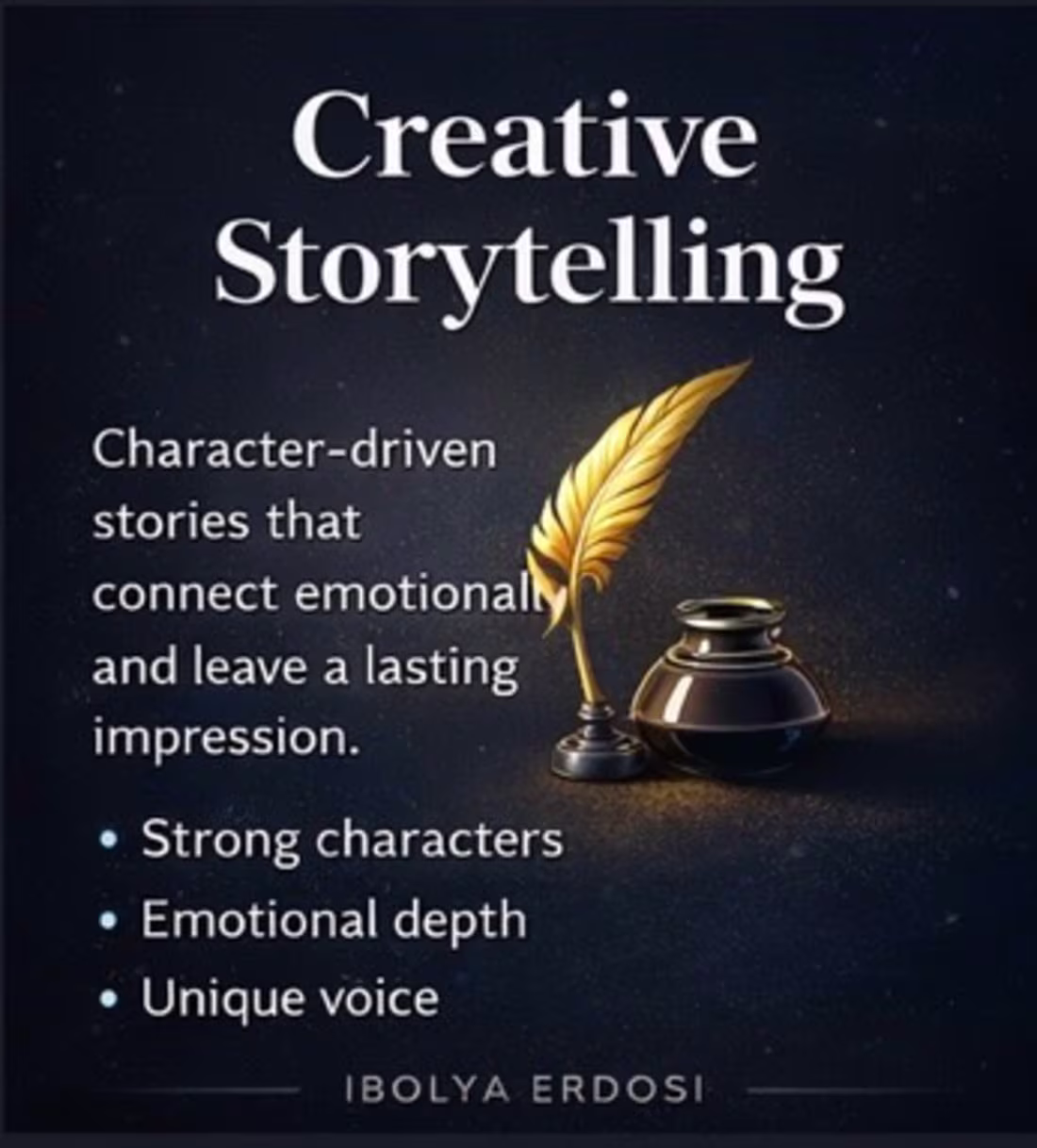 Cover image for I create character-driven stories that