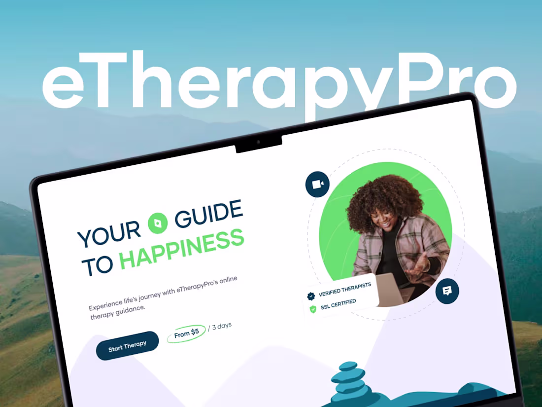Cover image for Website for Online Therapy