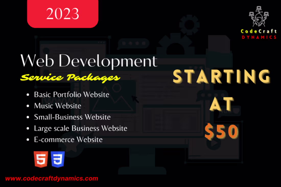 Cover image for We Will Develop & Design Dynamic Website!