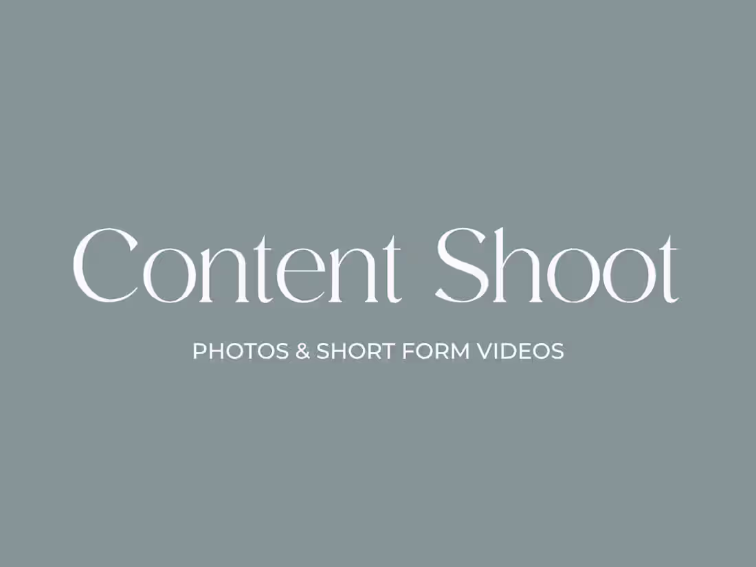 Cover image for Content Shoot - Photos/Short Form Videos for Social Media