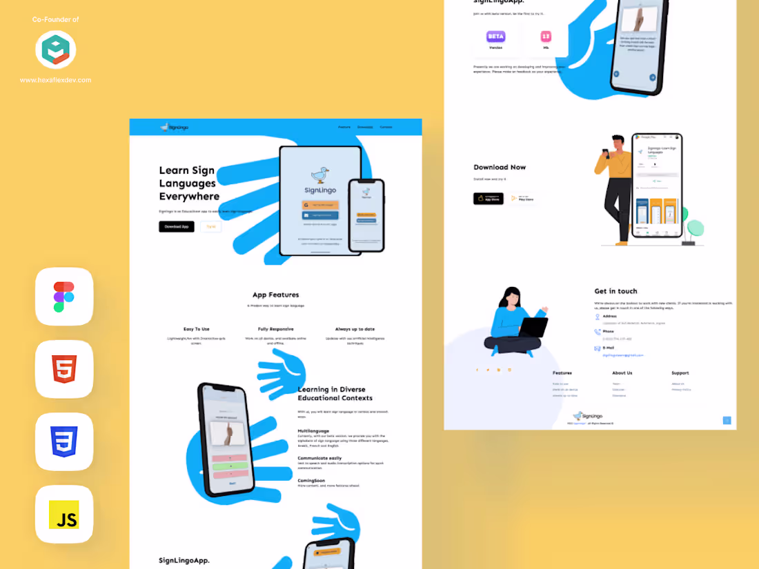 Cover image for Responsive Design for Signlingo company