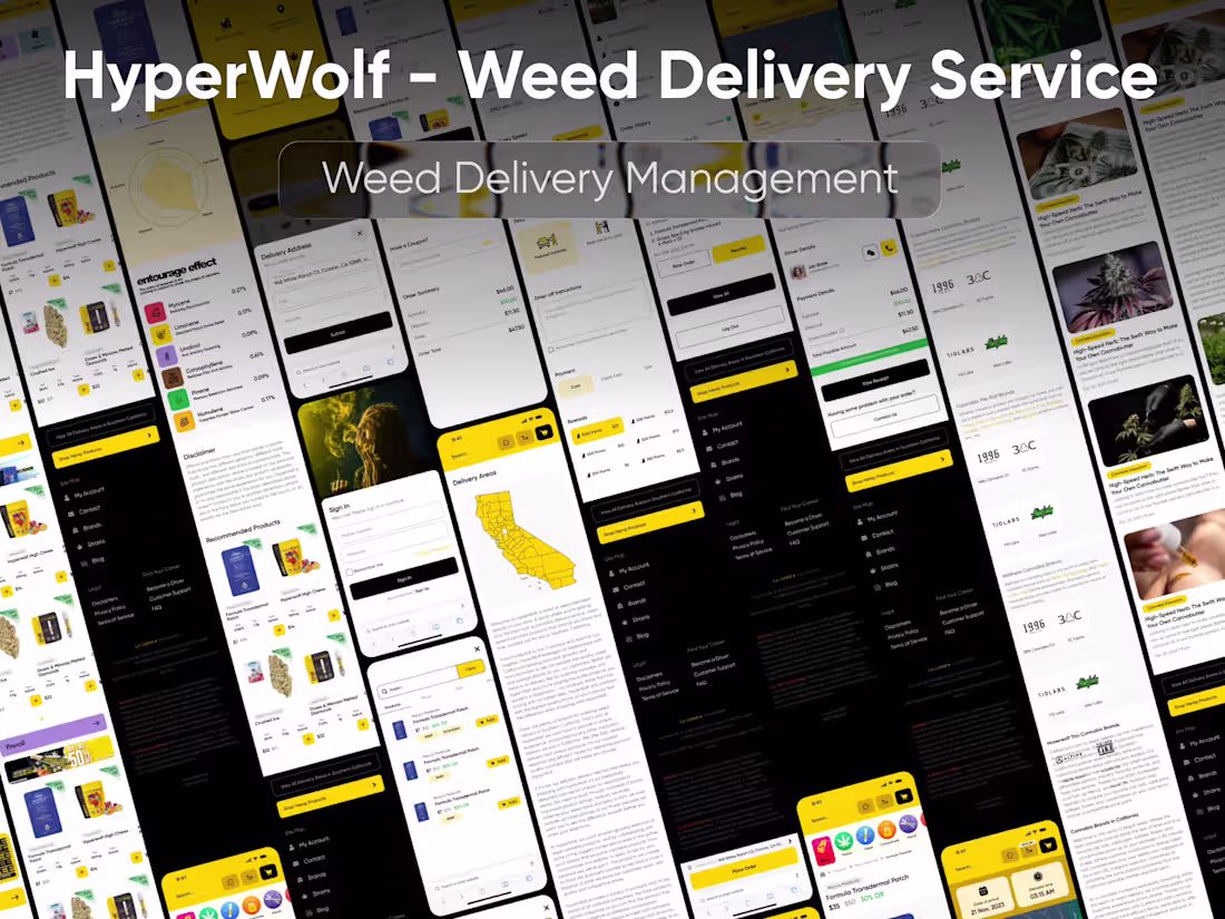 Cover image for HyperWolf - Weed Delivery Service | Business Management System
