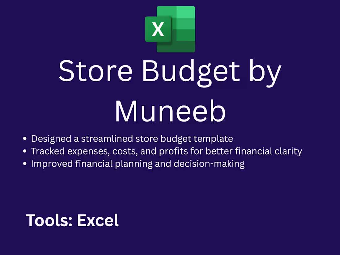 Cover image for Store Budget by Muneeb