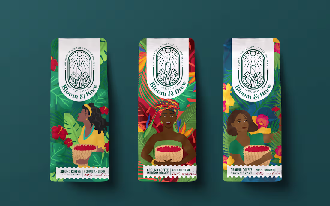Cover image for Bloom & Brew Packaging Design