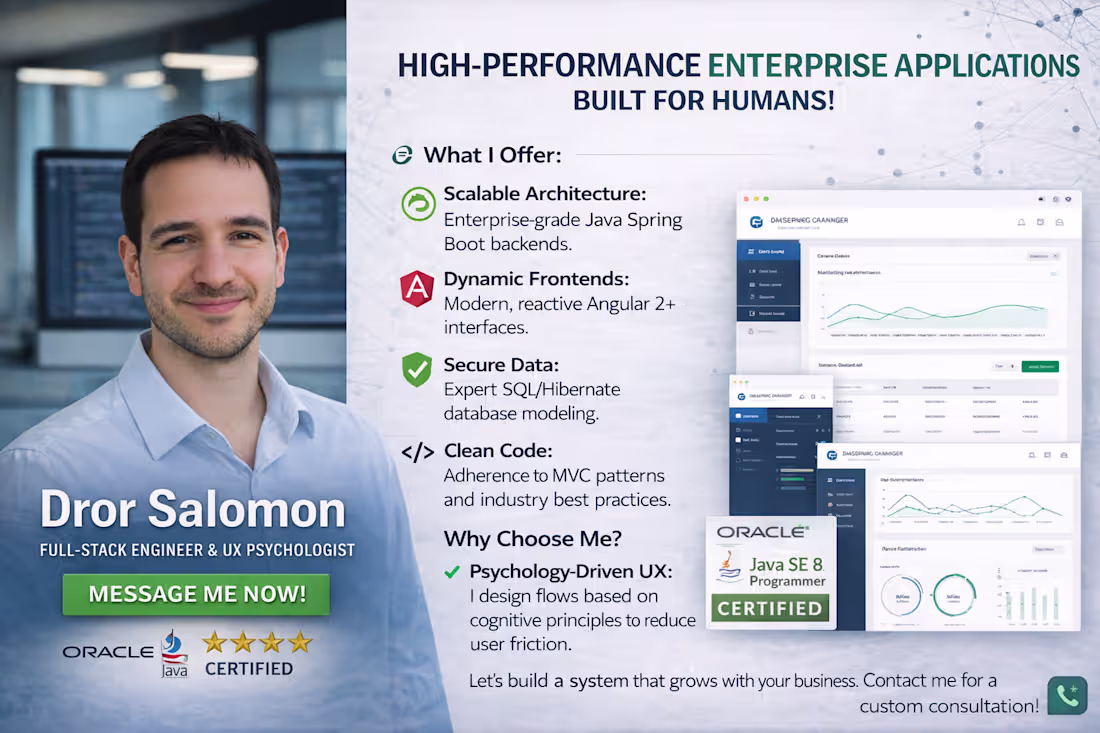 Cover image for Build a full stack application with java spring and angular