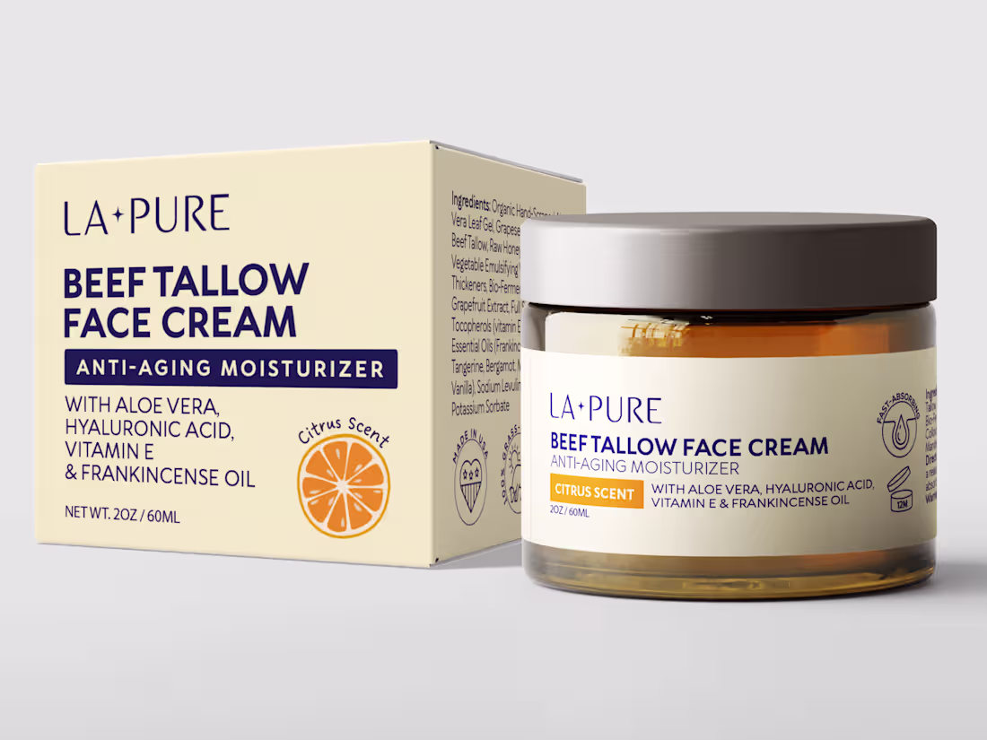Cover image for Face Cream Jar Label and Box Packaging Design