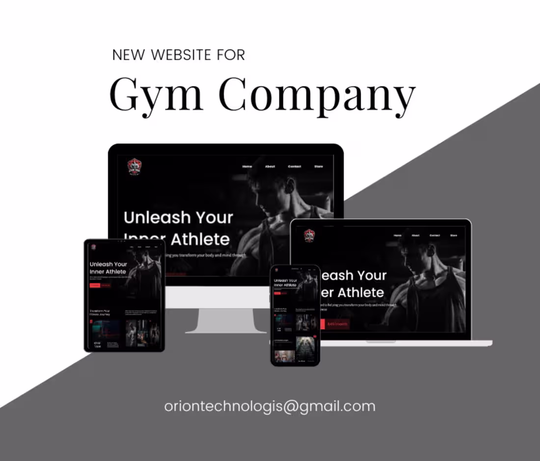 Cover image for New website design for a gym company