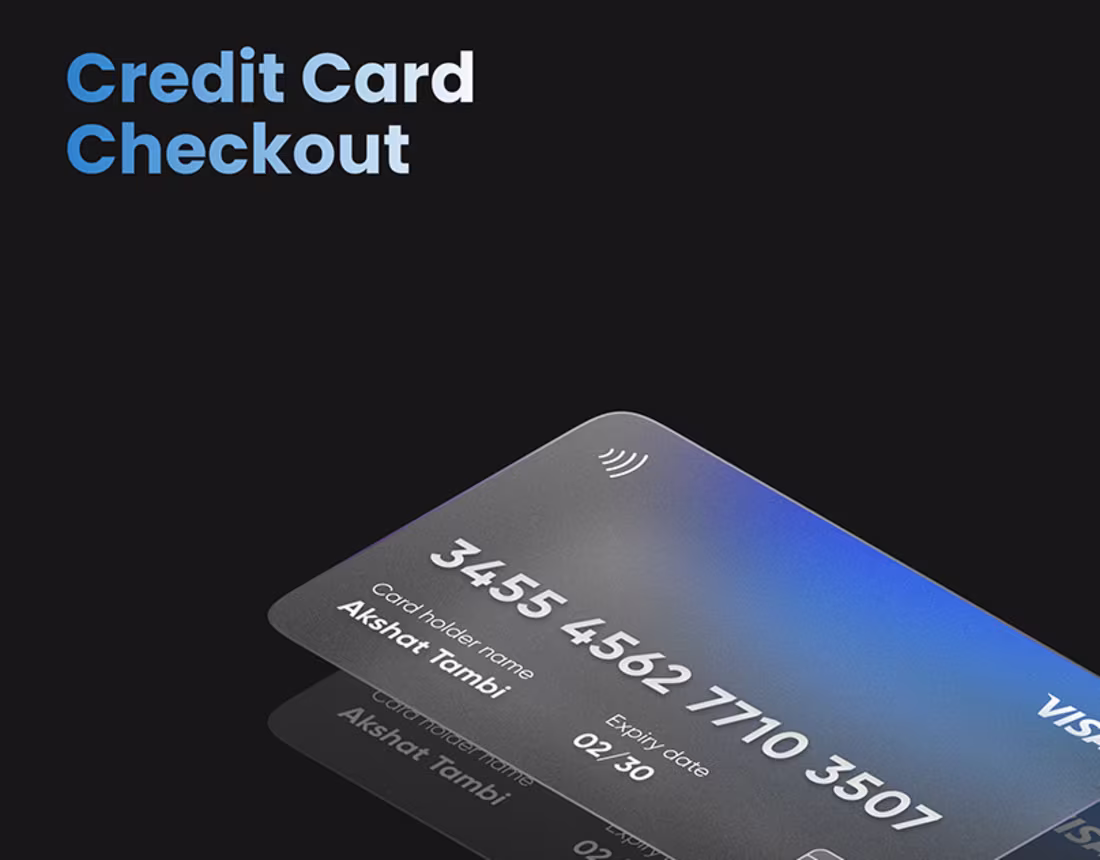 Cover image for Credit Card Checkout Screen UI