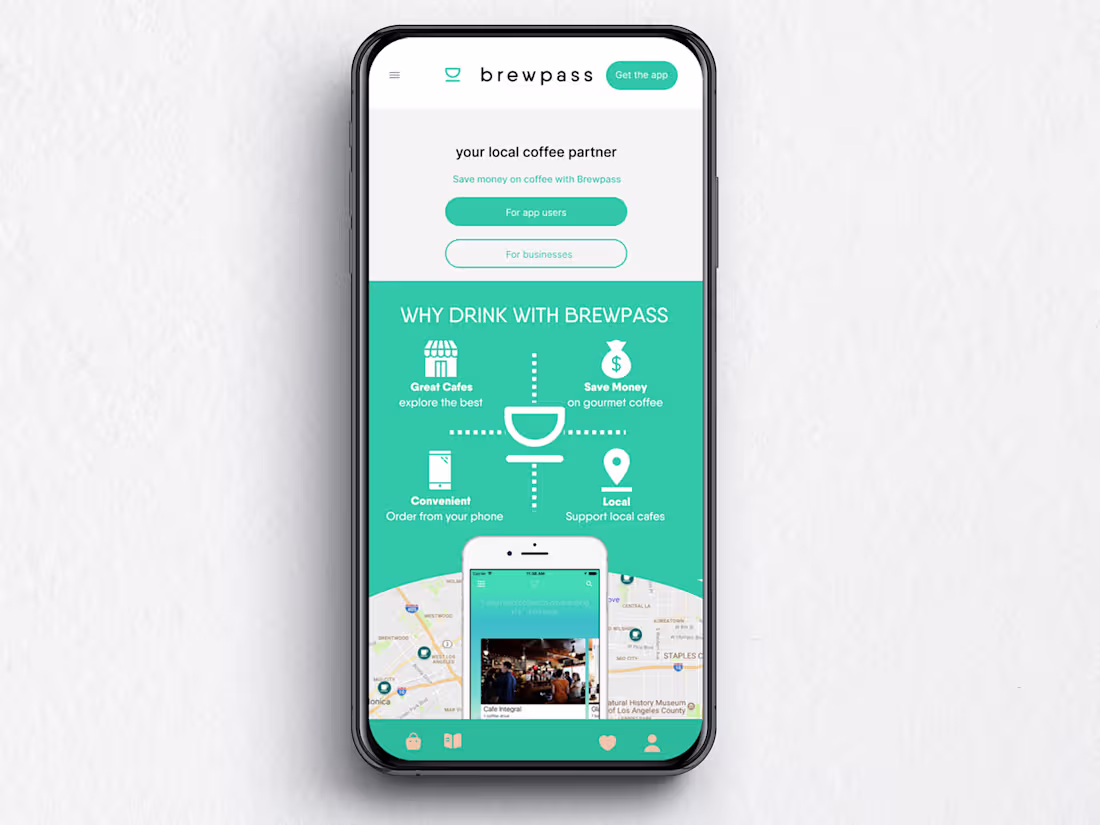 Cover image for Brew Pass prototype UI Design