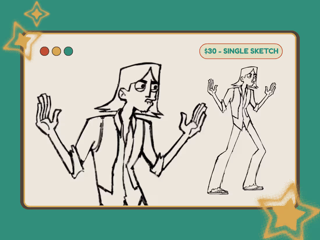 Cover image for Single Character Design - Sketch