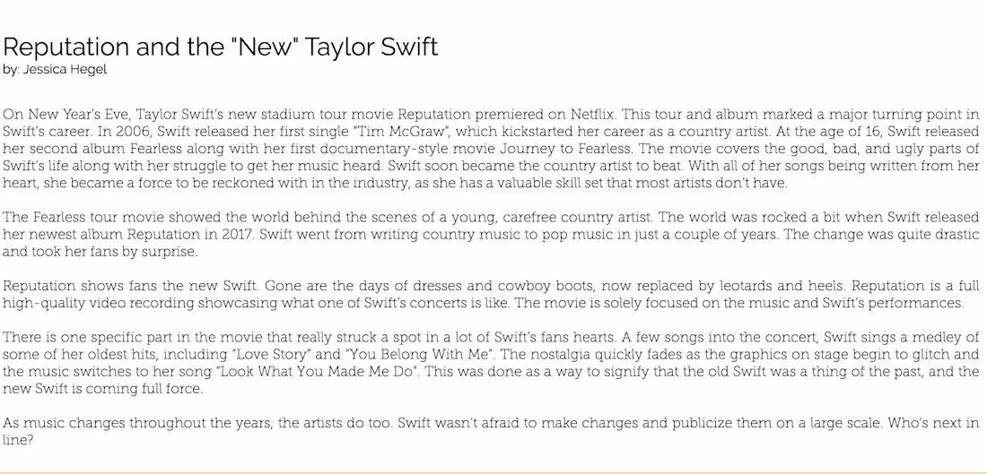 Cover image for Music opinion piece done in