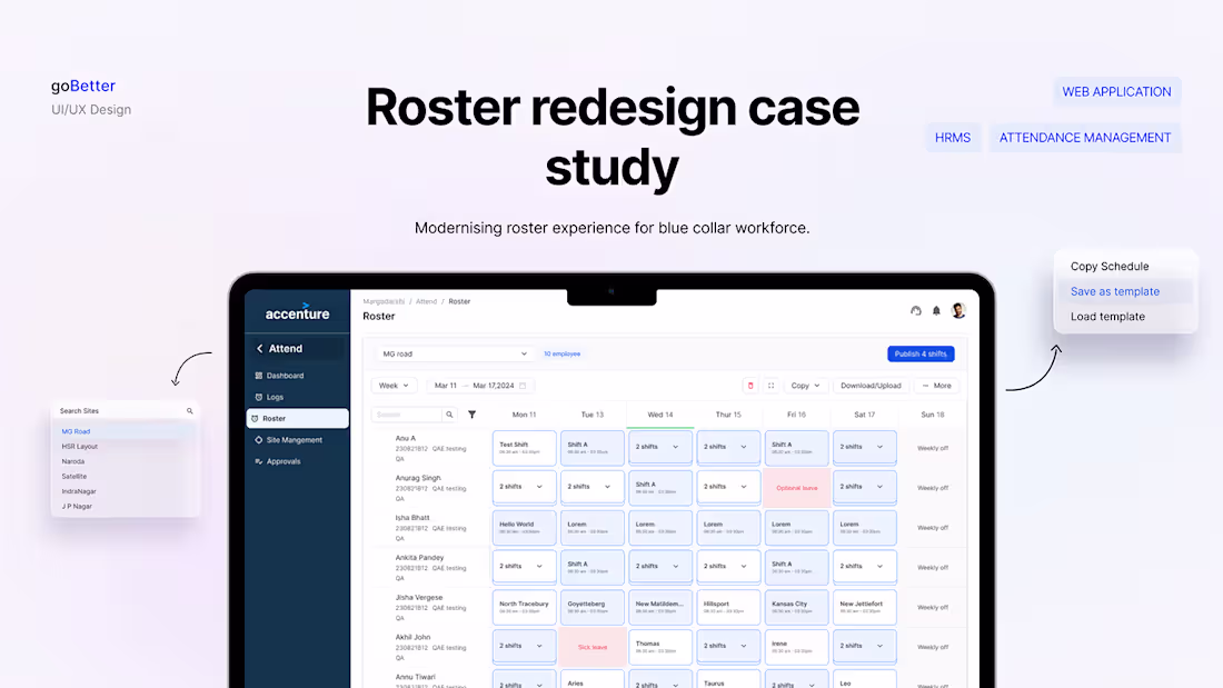 Cover image for Roster redesign case study :: Behance