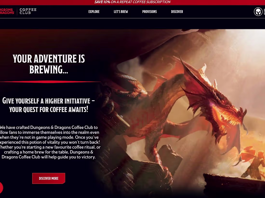 Cover image for Dungeons & Dragons Coffee