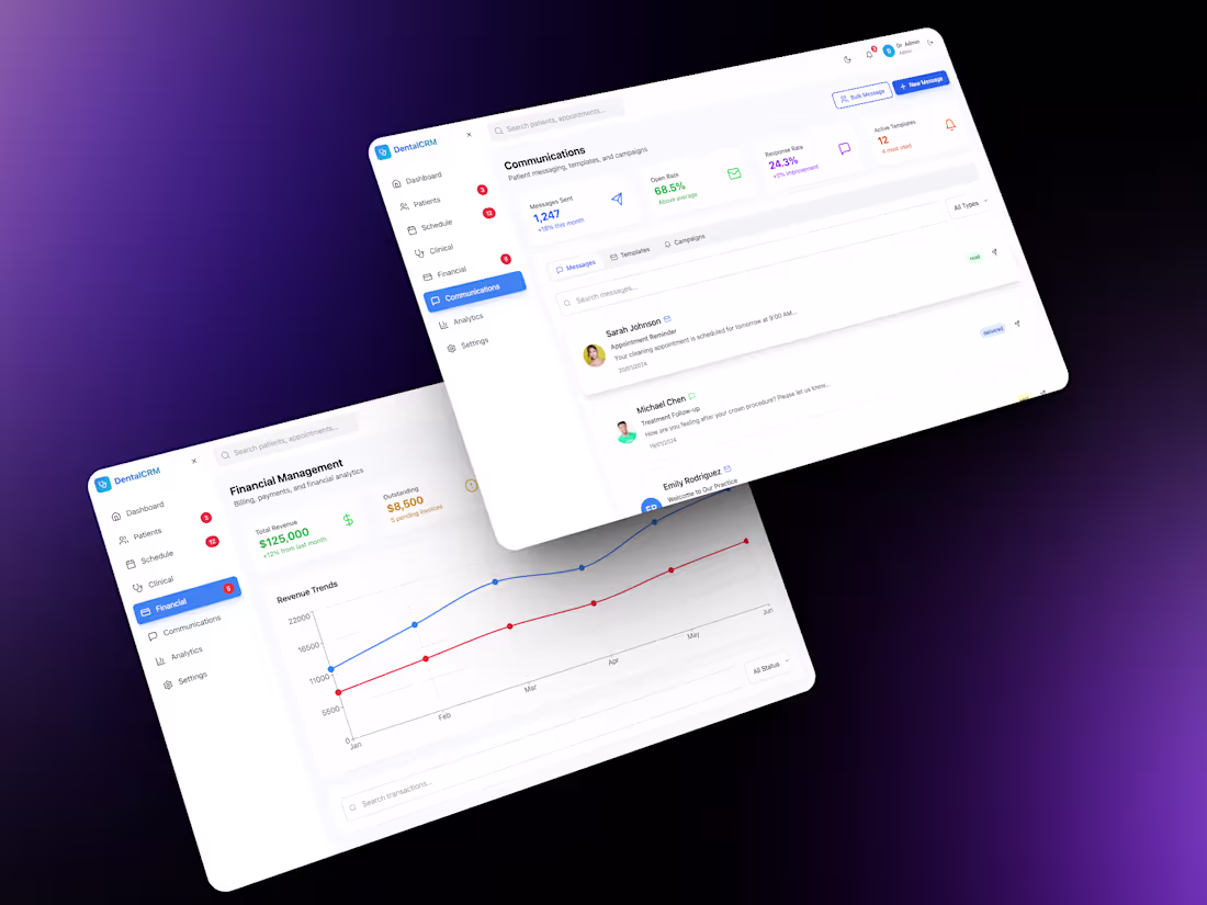 Cover image for HealthTech CRM Application Prototype