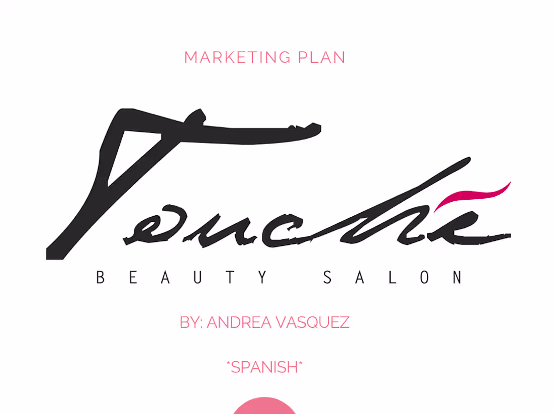 Cover image for Marketing Plan: Touché Beauty Salon