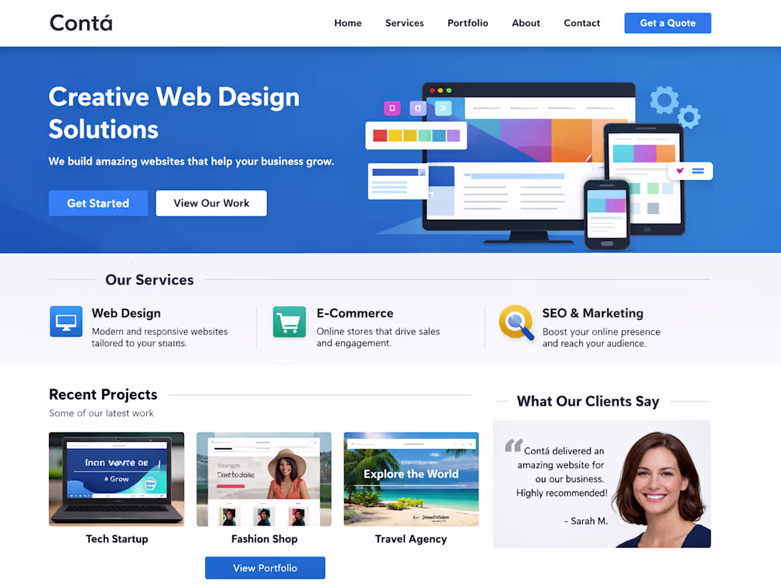 Cover image for This mock website was created