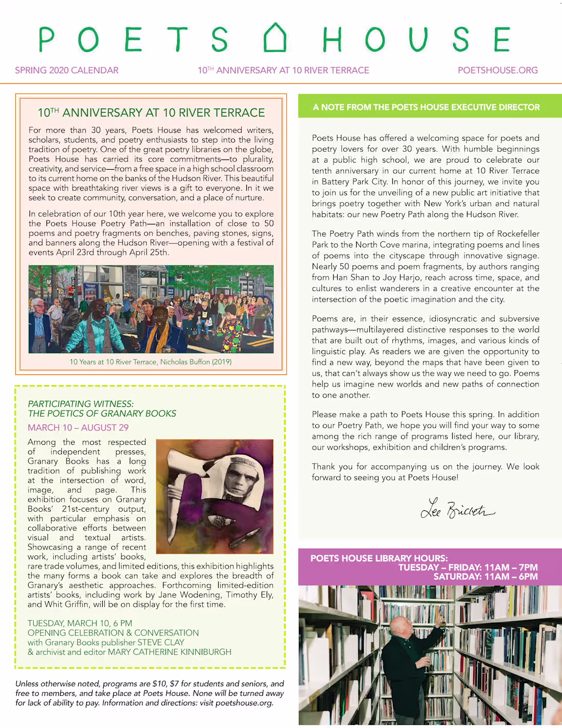 Cover image for Marketing Copy - Poets House, Seasonal Events Calendar