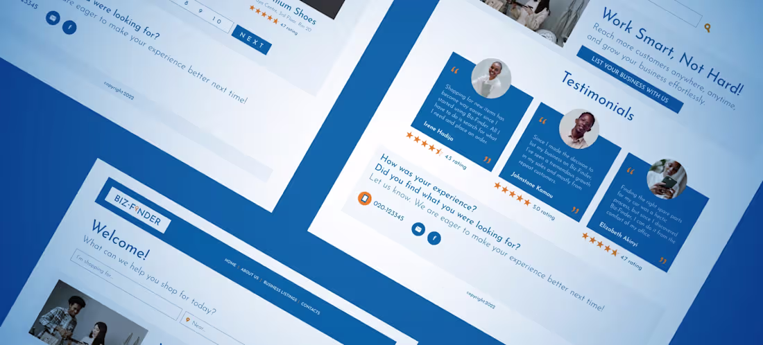 Cover image for Website Design for Business Finder Site