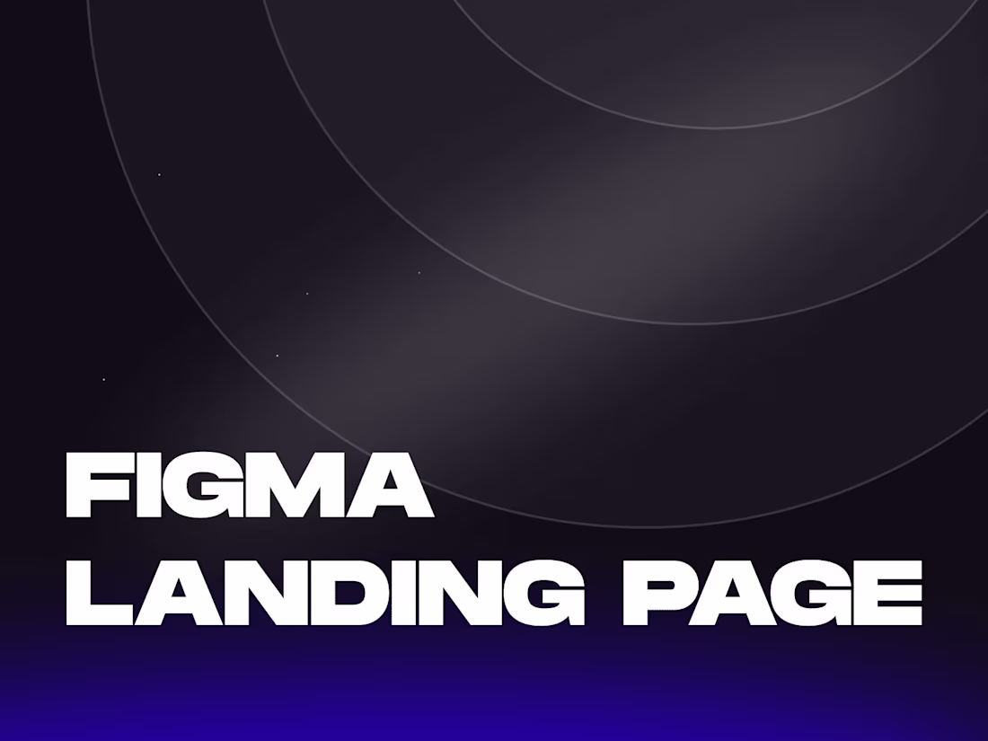 Cover image for Figma Landing Page Design