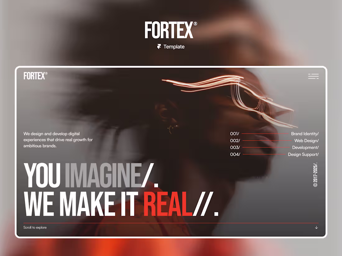 Cover image for Fortex — Design & Development Agency template