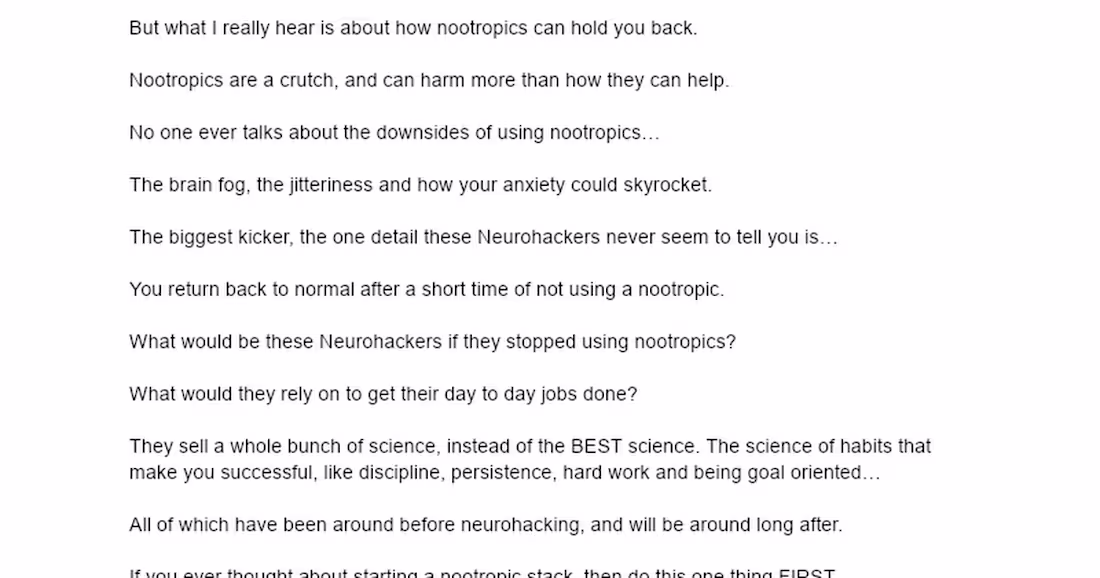 Cover image for Critique on Neurohackers and Nootropics