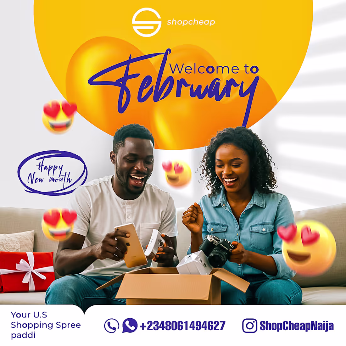 Cover image for ShopCheap – Happy New Month (February) Flyer Design