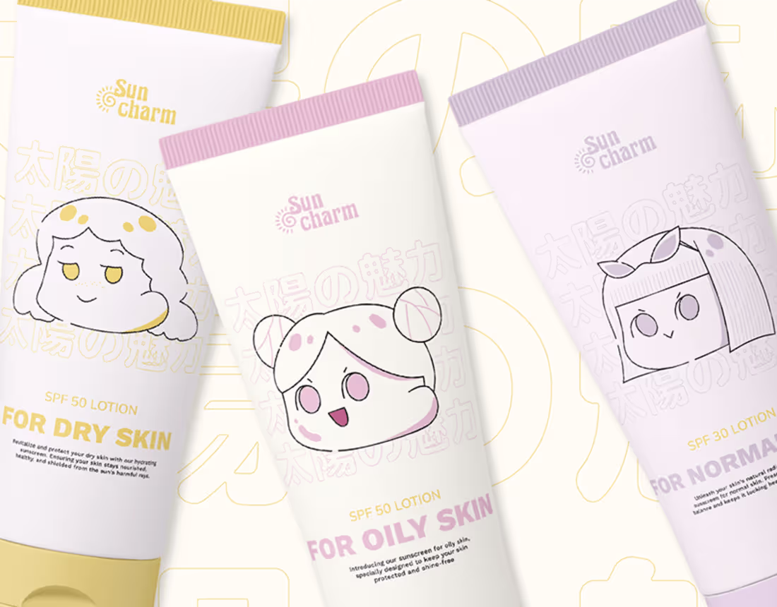 Cover image for SUN CHARM SUNSCREEN - BRAND IDENTITY