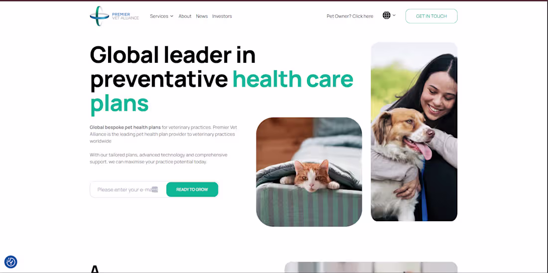Cover image for Global Provider of Bespoke Preventative Pet Health Plans for...
