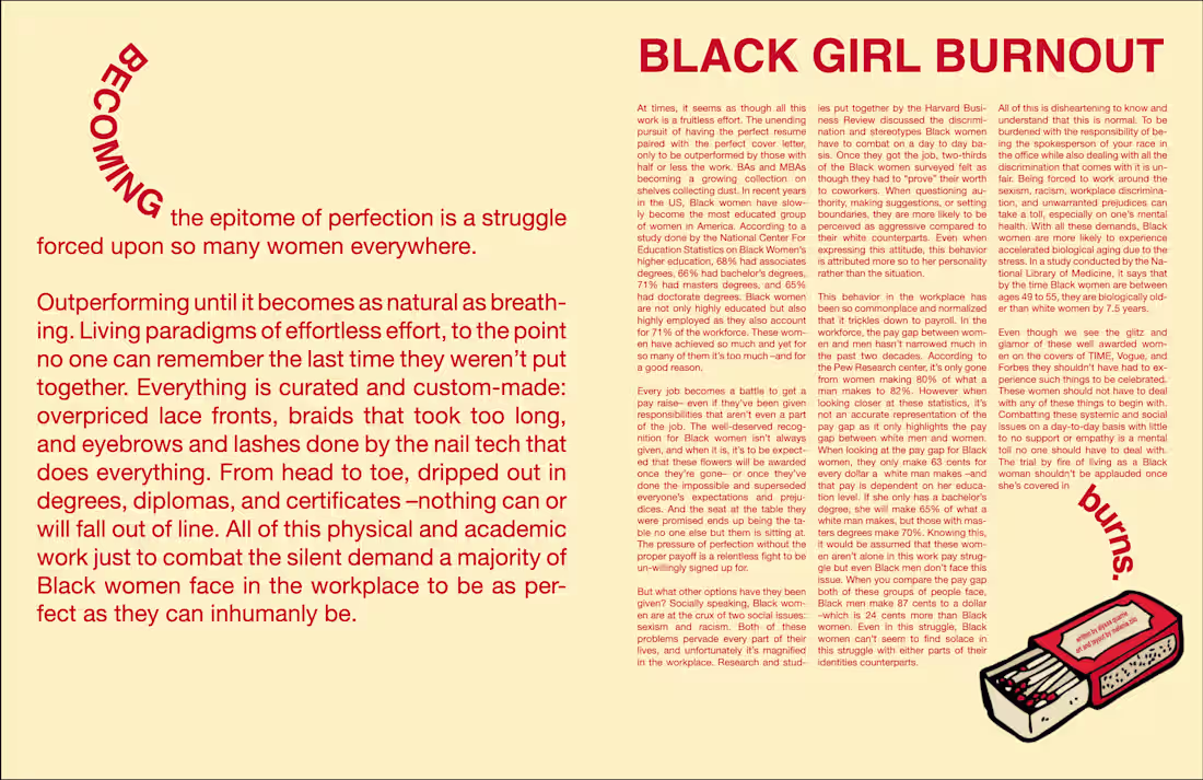Cover image for Black Girl Burnout –– Strike Magazine Issue 07