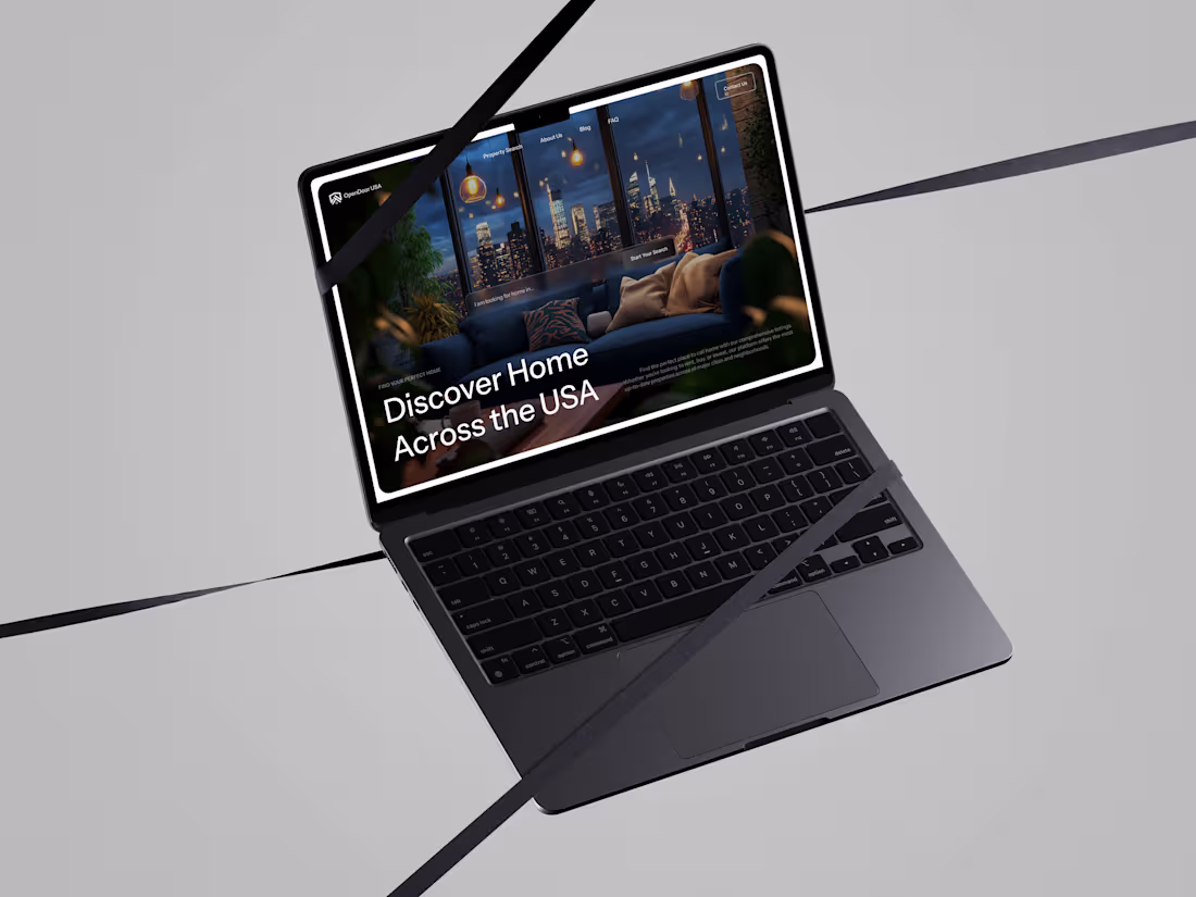 Cover image for Website design for real estate rental - Open Door USA