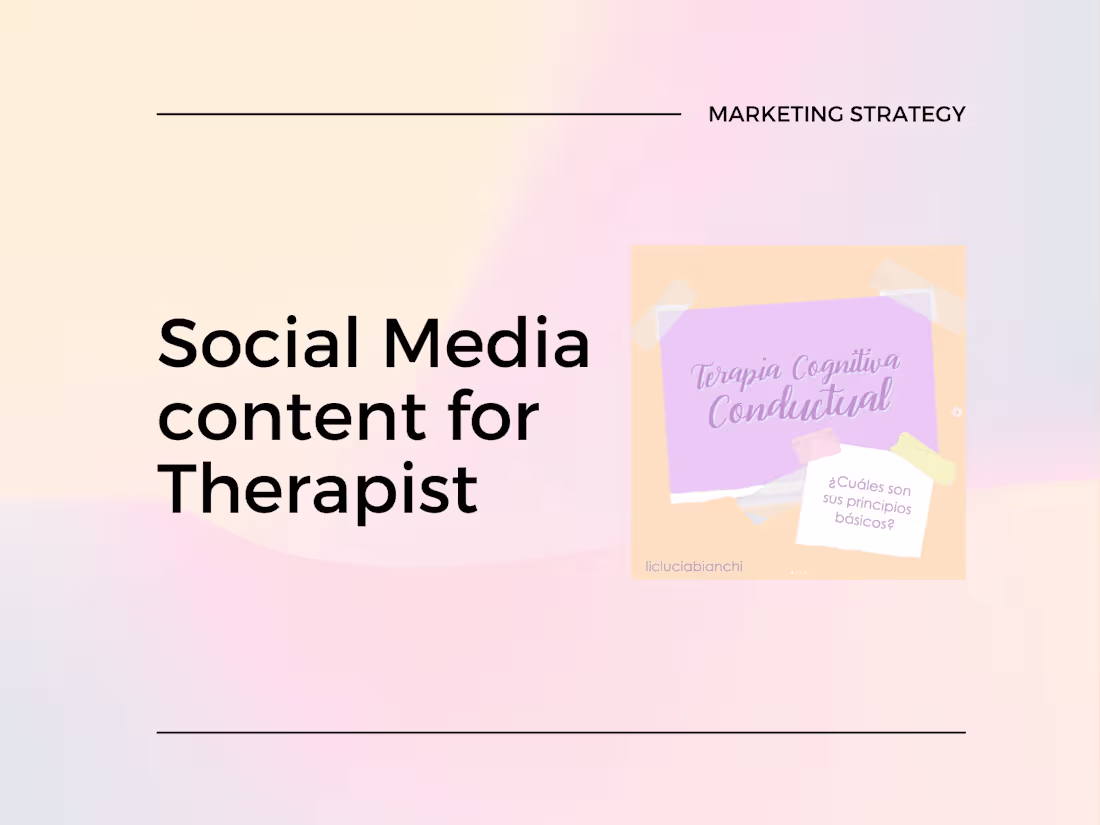 Cover image for Content Creation for Therapist