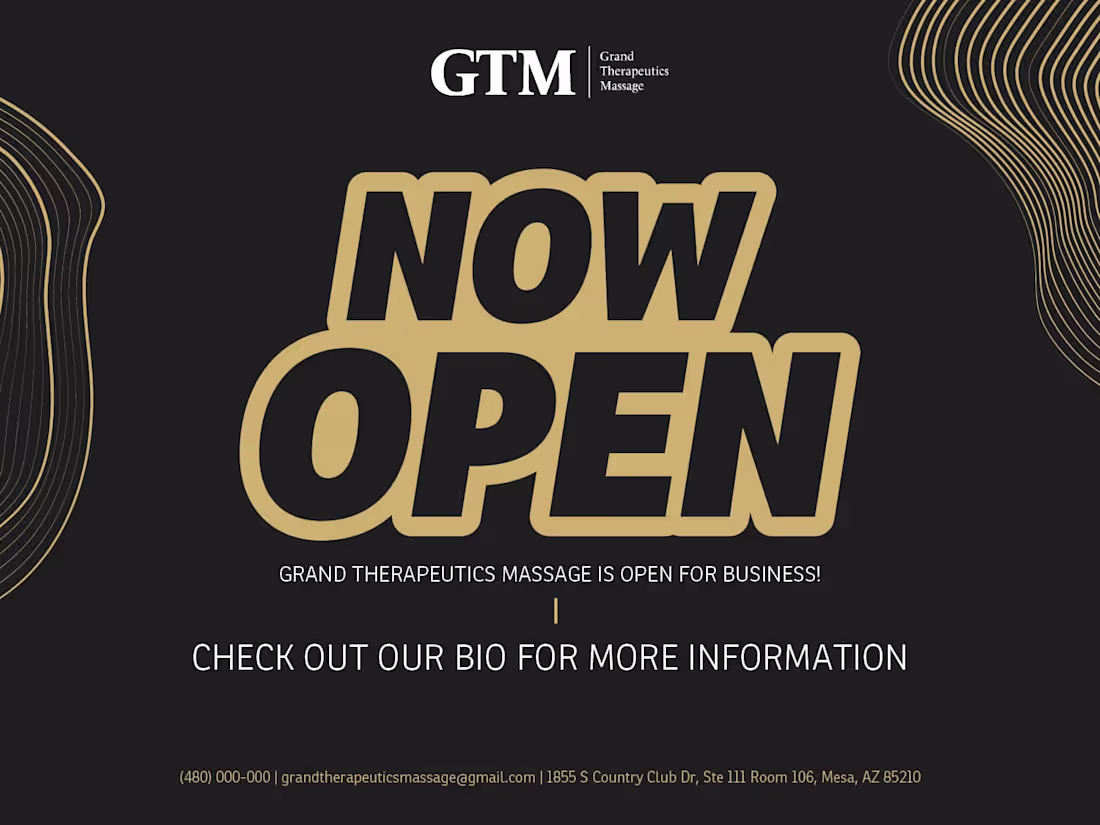 Cover image for Grand Therapeutic Massage - Now Open (Social Media Campaign) 