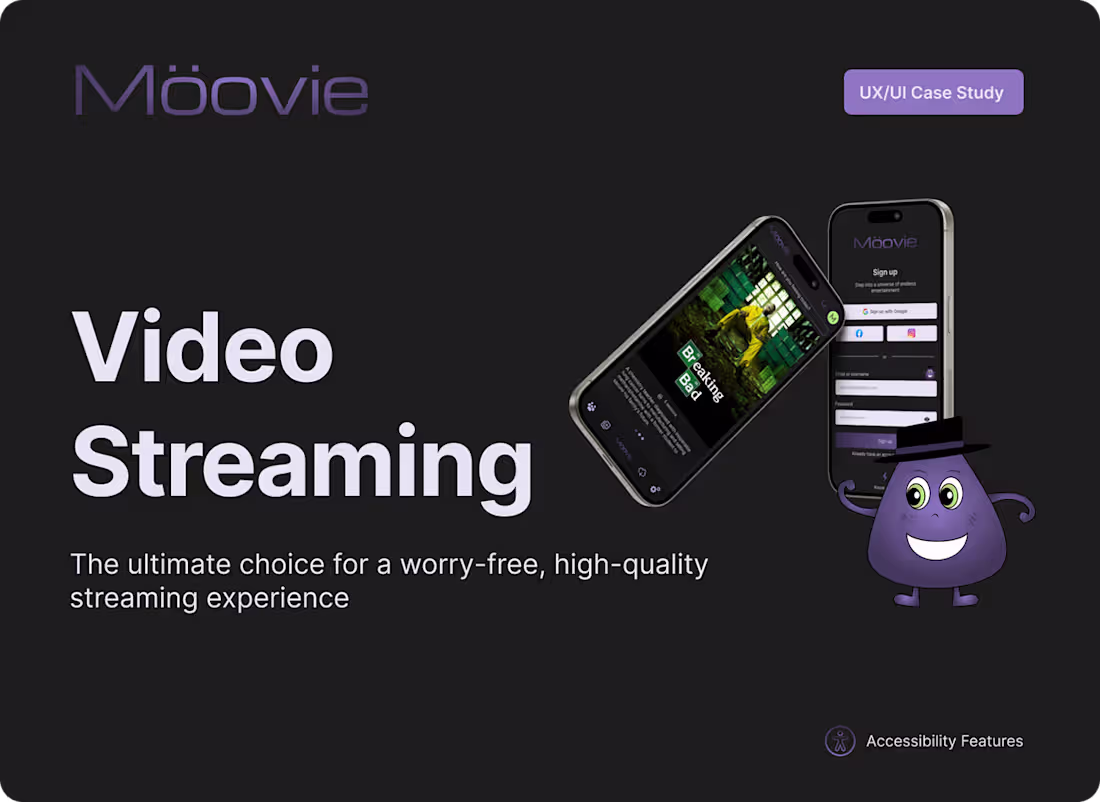 Cover image for UX/UI Case Study 🧠 Möovie | Video Streaming App Möovie is a...
