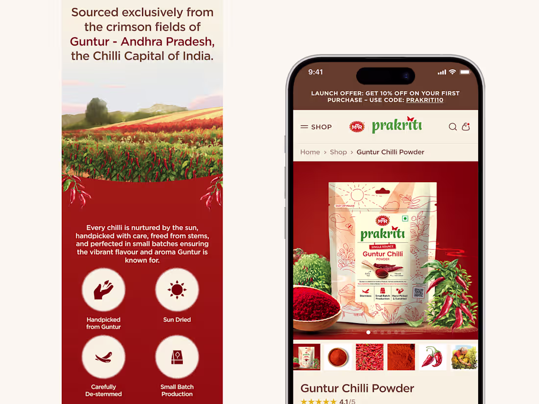 Cover image for MTR Prakruti - Mobile Product Page UI 👉 See more inside (ht...
