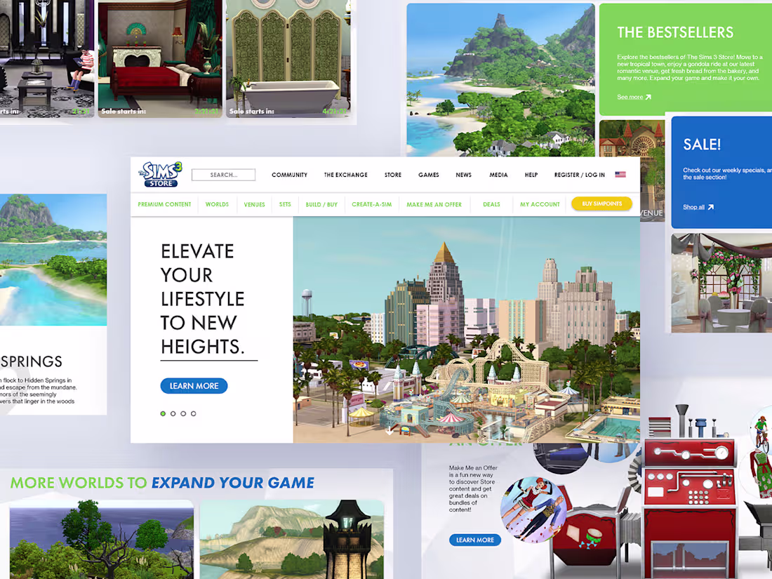 Cover image for The Sims 3 Store :: Web Redesign Concept