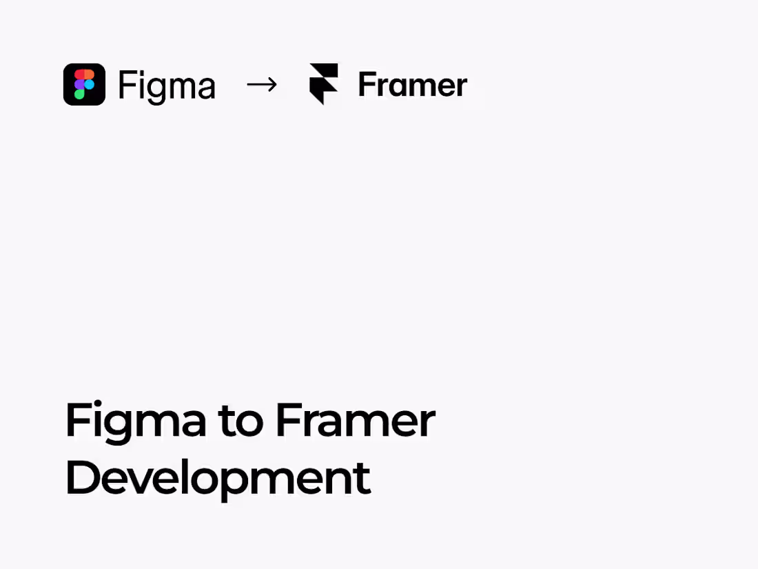 Cover image for Figma to Framer Development