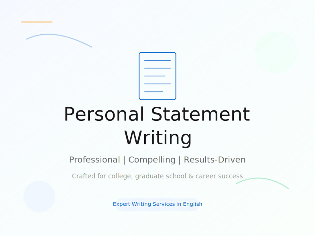 Cover image for Personal Statement & Statement of Purpose Writing