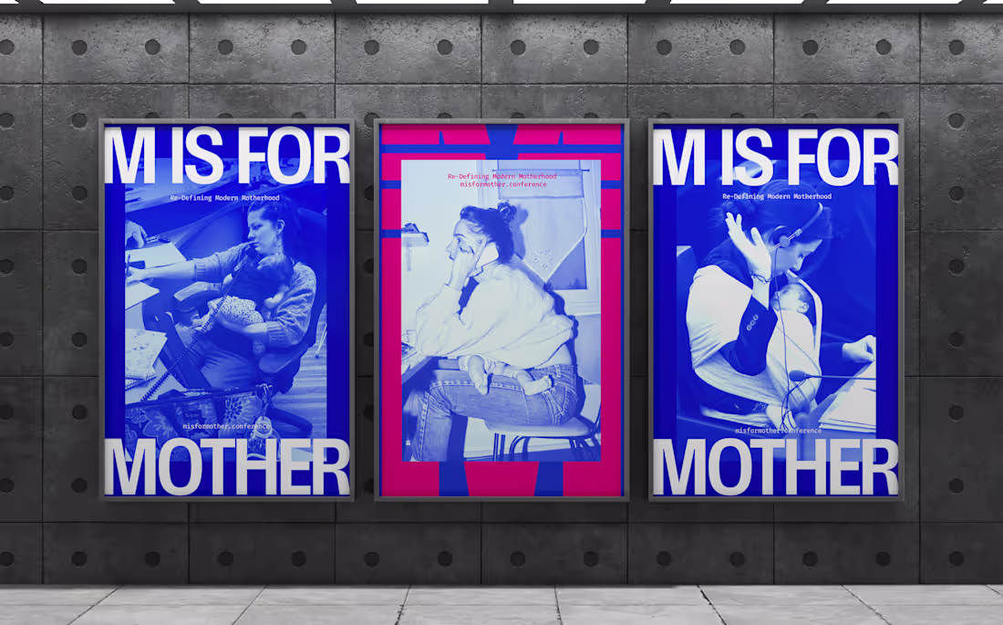 Cover image for 'M is for Mother' Conference Brand Identity