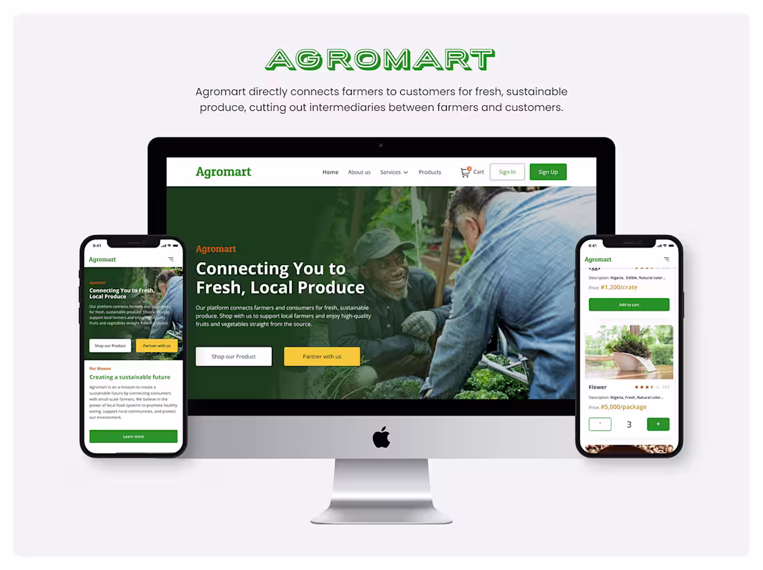 Cover image for Agromart; Farmer's market place :: Behance