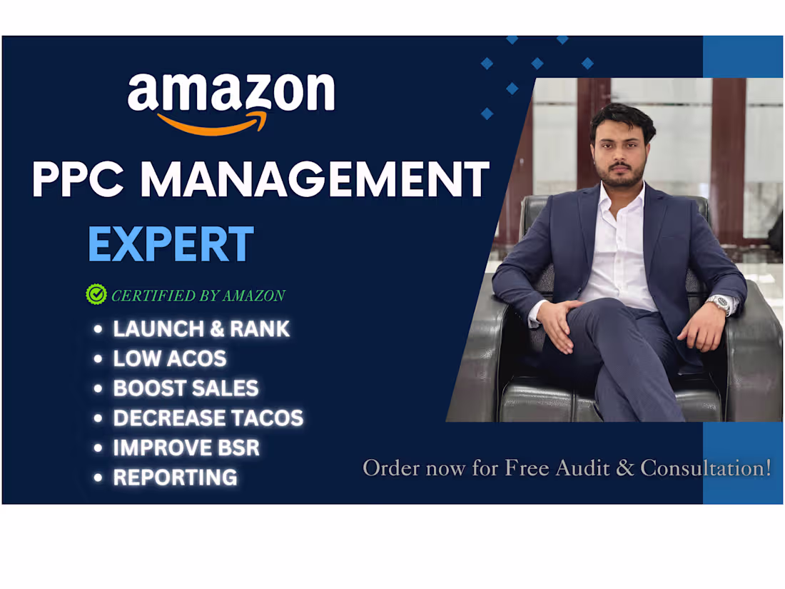 Cover image for I will create Amazon Sponsored Ads, Amazon PPC Management