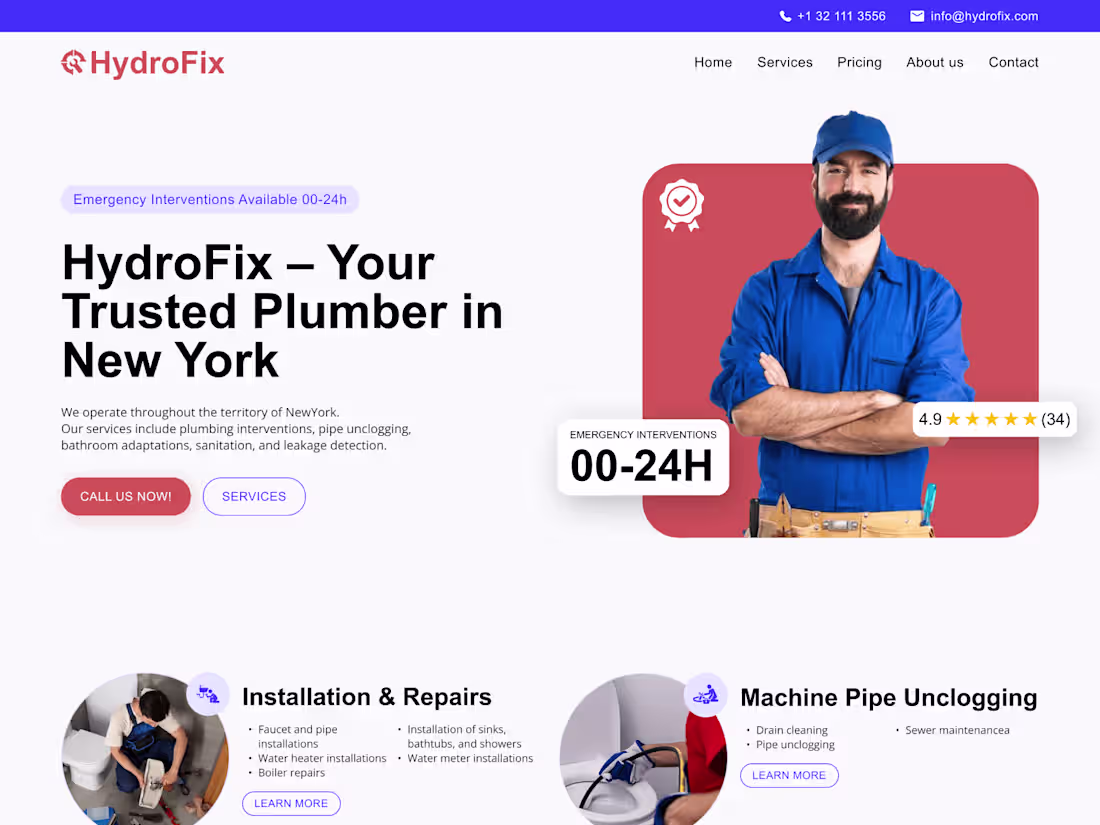 Cover image for Plumbing agency website