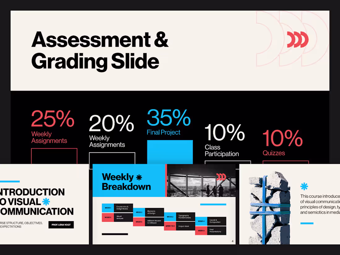 Cover image for Minimalist Class Syllabus Presentation Kittl Template