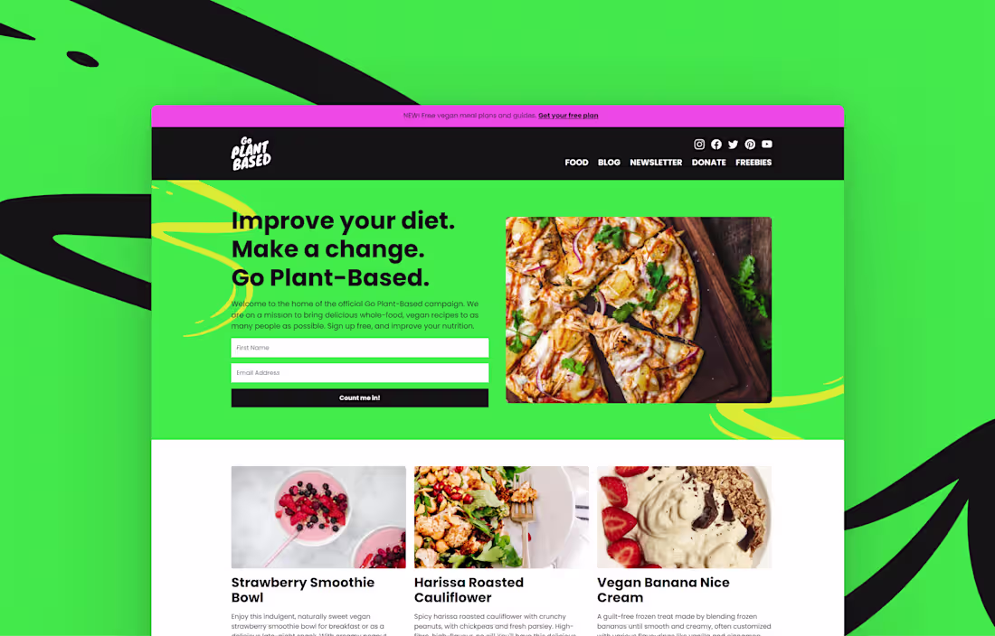 Cover image for Brand Design and Web Development for a Nutrition Blog