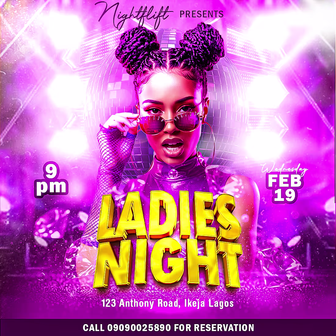 Cover image for Ladies Night Club Flyer Design