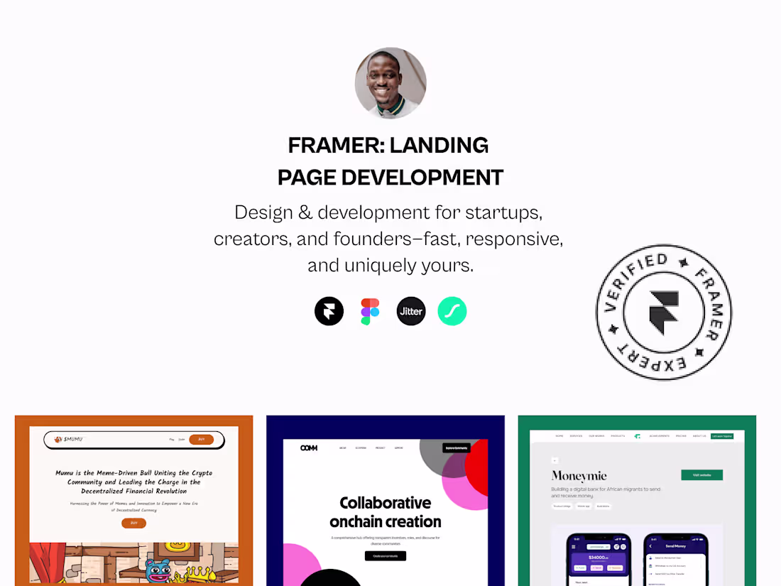 Cover image for FRAMER: LANDING  PAGE DEVELOPMENT