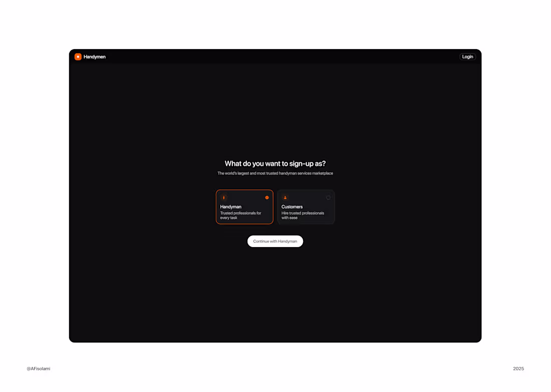Cover image for Decided to take a different approach for an Handyman marketp...