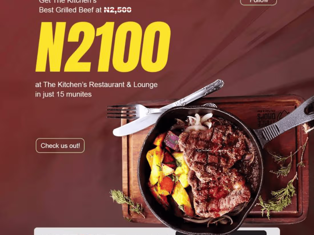 Cover image for A flyer for a restaurant